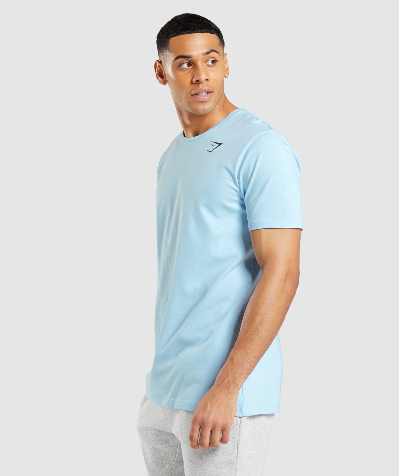 Camiseta Esencial Lino Azul Gymshark