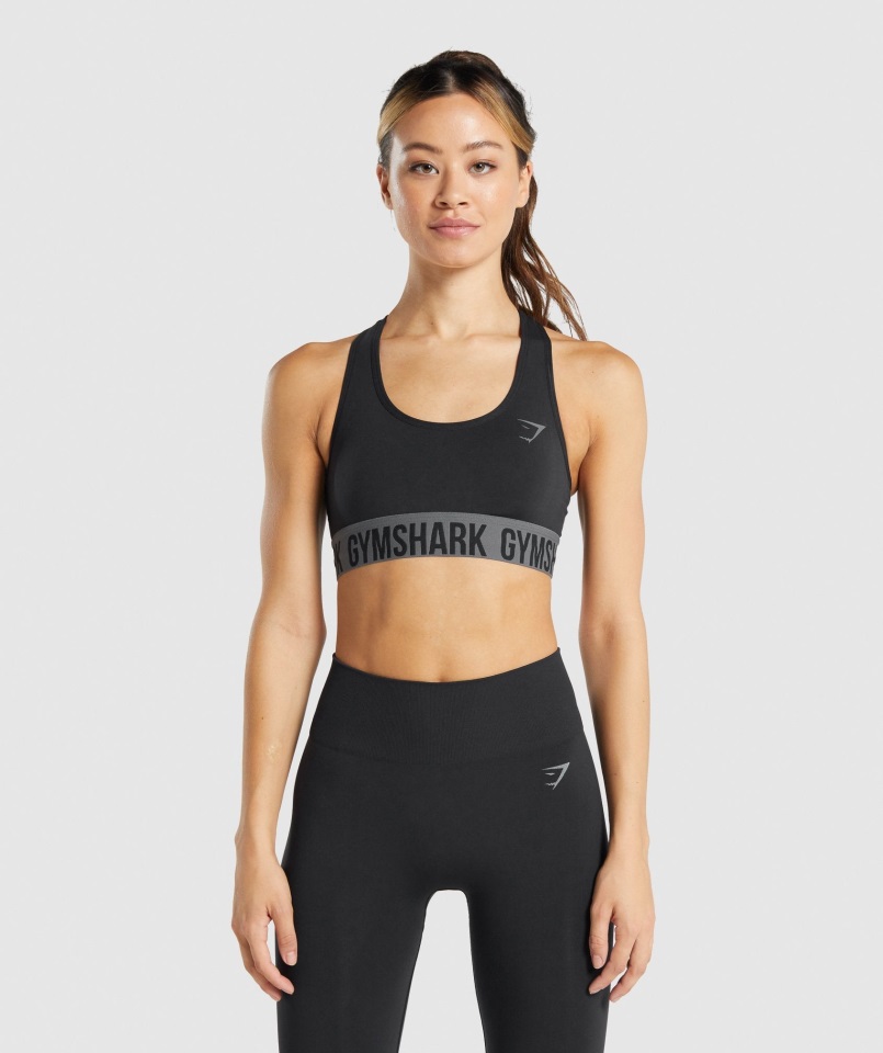 Sujetador Deportivo Fit Sin Costuras Gymshark Negro