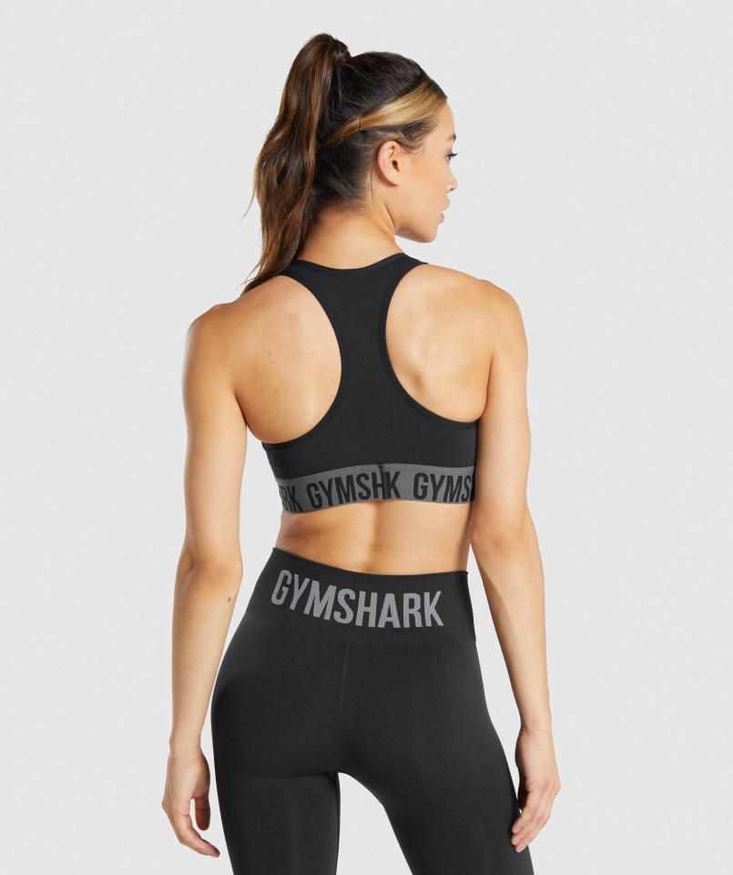 Sujetador Deportivo Fit Sin Costuras Gymshark Negro