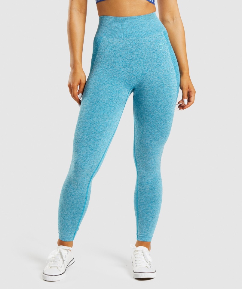 Leggins Flex Tiro Alto Atlas Azul Jaspeado Gymshark