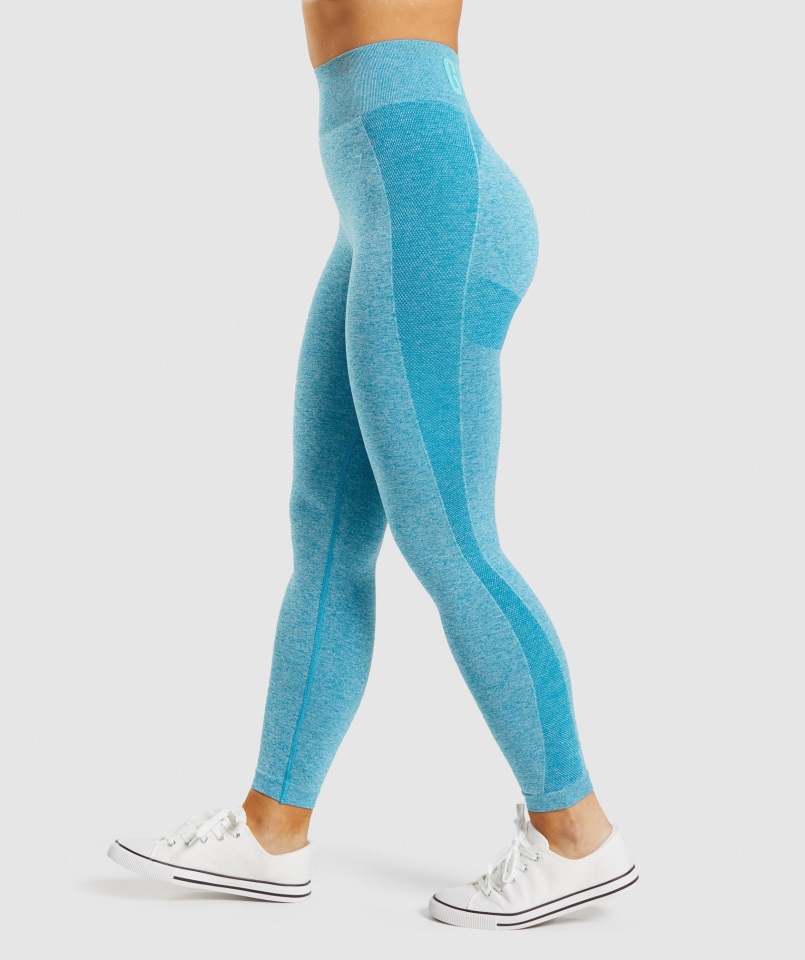 Leggins Flex Tiro Alto Atlas Azul Jaspeado Gymshark