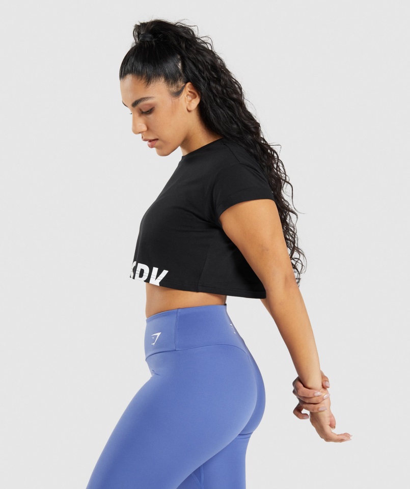 Crop Top Fracción Gymshark Negro