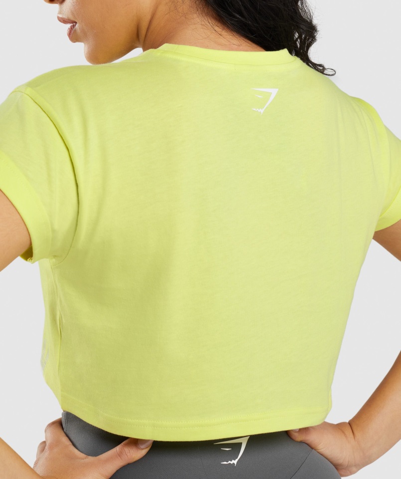 Fracción Crop Top Firefly Verde Gymshark