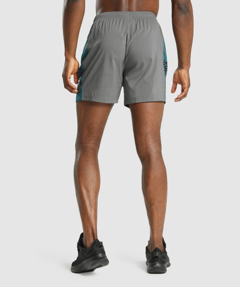 Pantalones Cortos De Deporte Con Gráficos Gymshark Gris