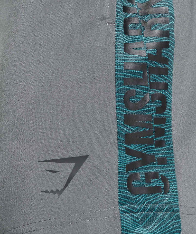 Pantalones Cortos De Deporte Con Gráficos Gymshark Gris