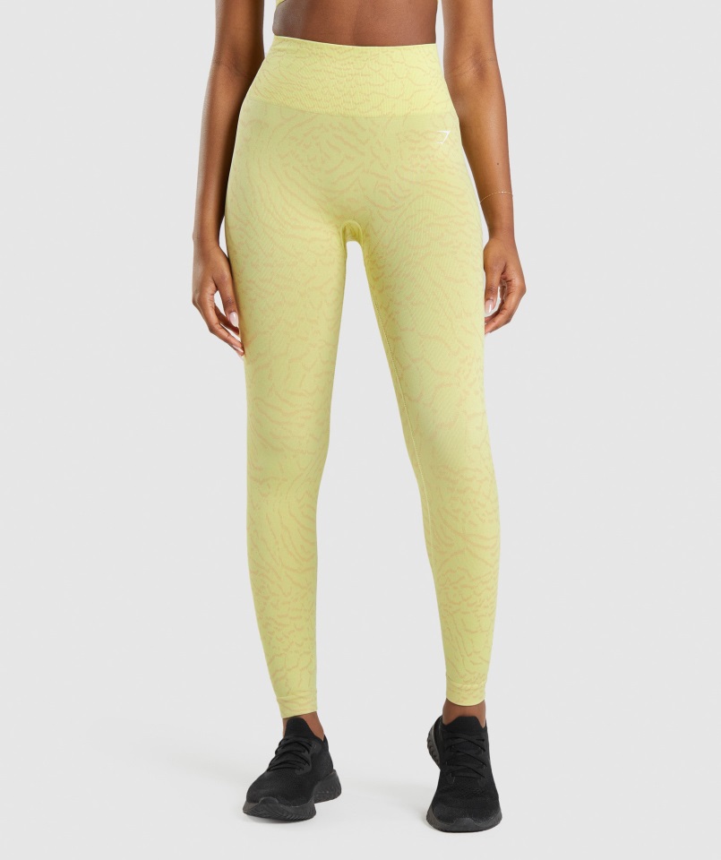Gymshark Adapt Animal Leggings Sin Costuras Híbrido-luciérnaga Amarillo