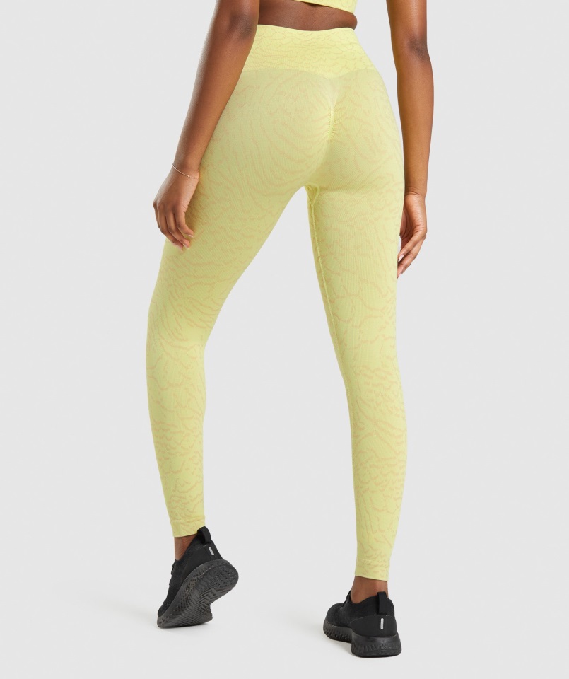 Gymshark Adapt Animal Leggings Sin Costuras Híbrido-luciérnaga Amarillo