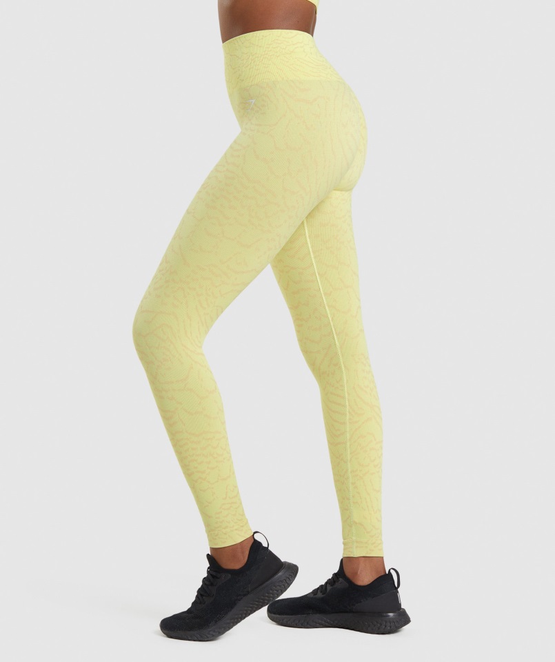 Gymshark Adapt Animal Leggings Sin Costuras Híbrido-luciérnaga Amarillo