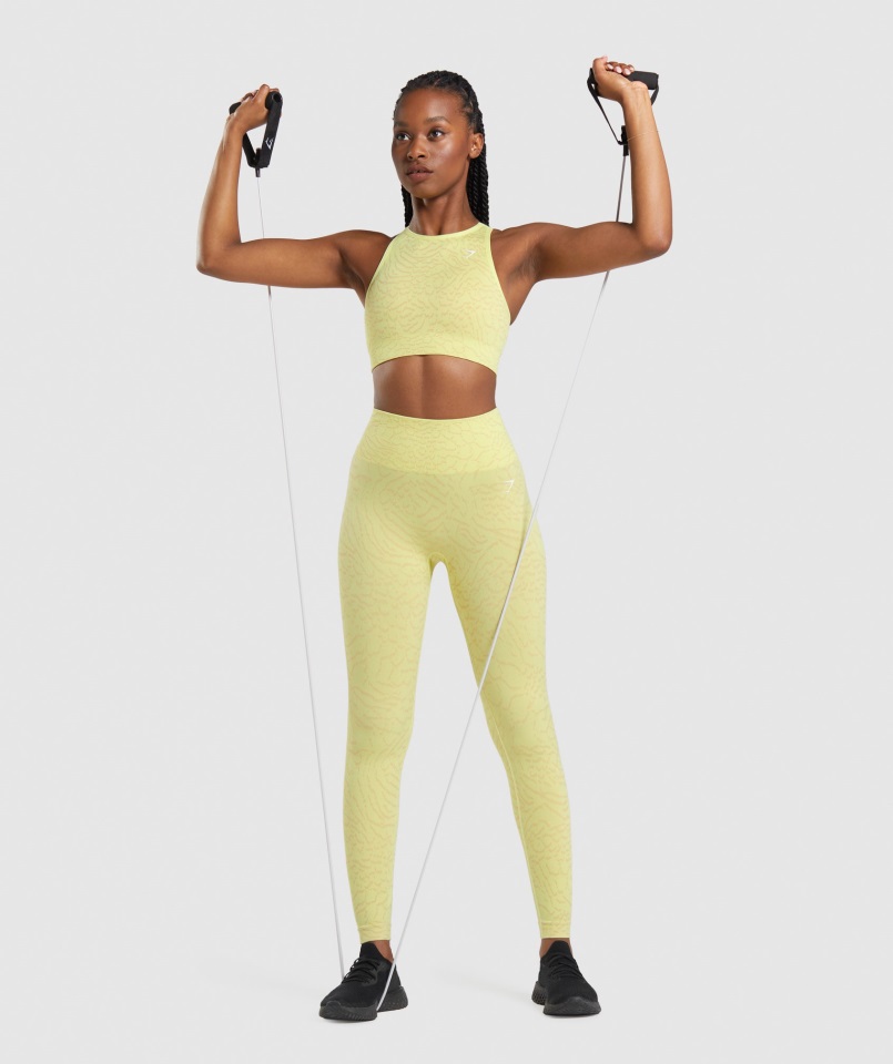 Gymshark Adapt Animal Leggings Sin Costuras Híbrido-luciérnaga Amarillo