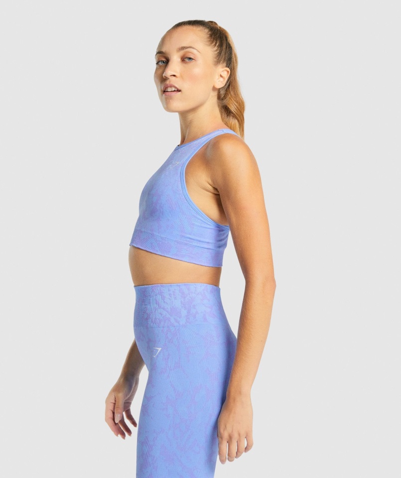 Sujetador Deportivo Gymshark Adapt Animal Sin Costuras Mariposa-azul Claro