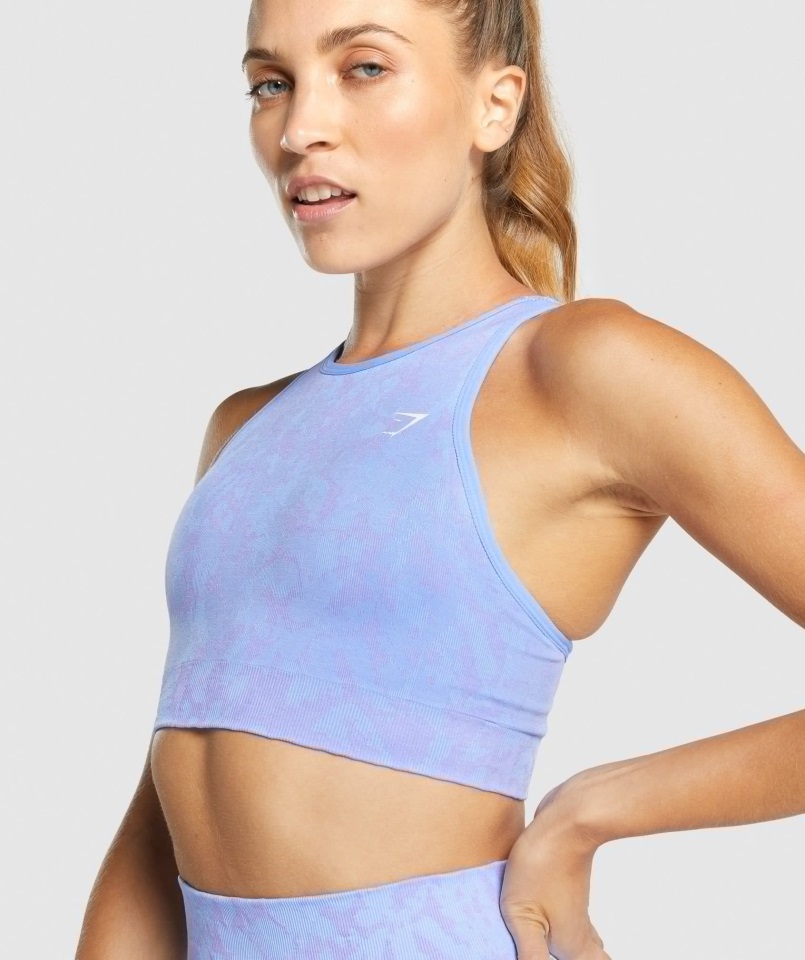 Sujetador Deportivo Gymshark Adapt Animal Sin Costuras Mariposa-azul Claro
