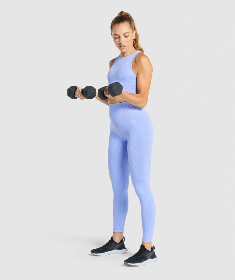 Sujetador Deportivo Gymshark Adapt Animal Sin Costuras Mariposa-azul Claro