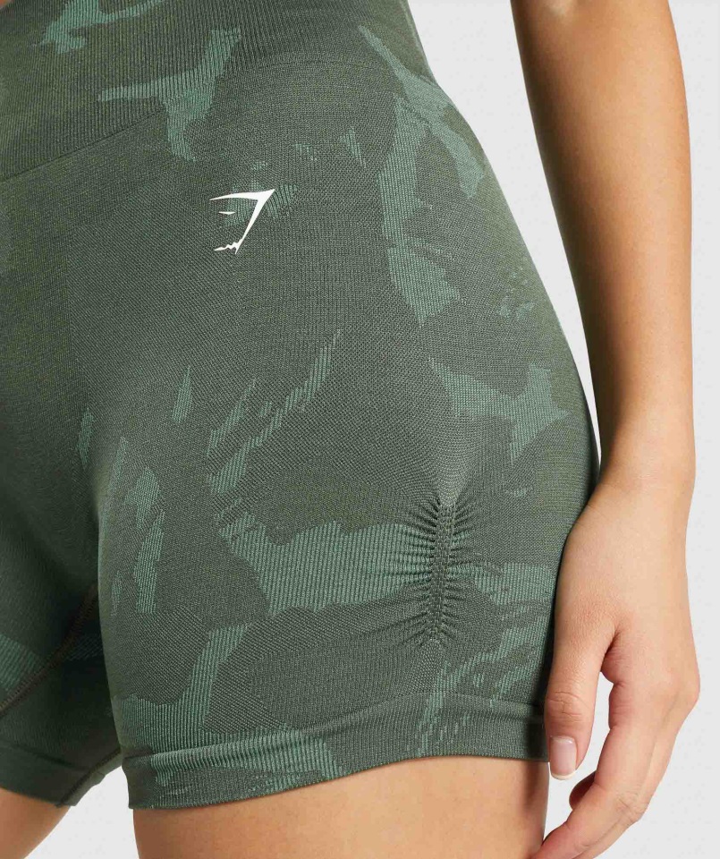 Gymshark Adapt Camo Shorts Sin Costuras Sabana-verde