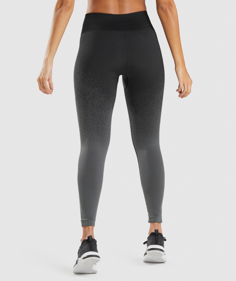 Leggings Gymshark Adapt Ombre Sin Costuras Negro-gris