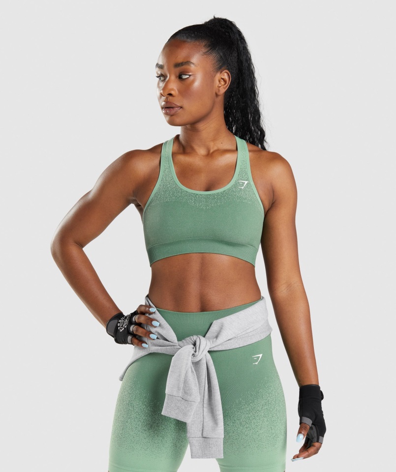 Sujetador Deportivo Gymshark Adapt Ombre Sin Costuras Verde-verde Claro