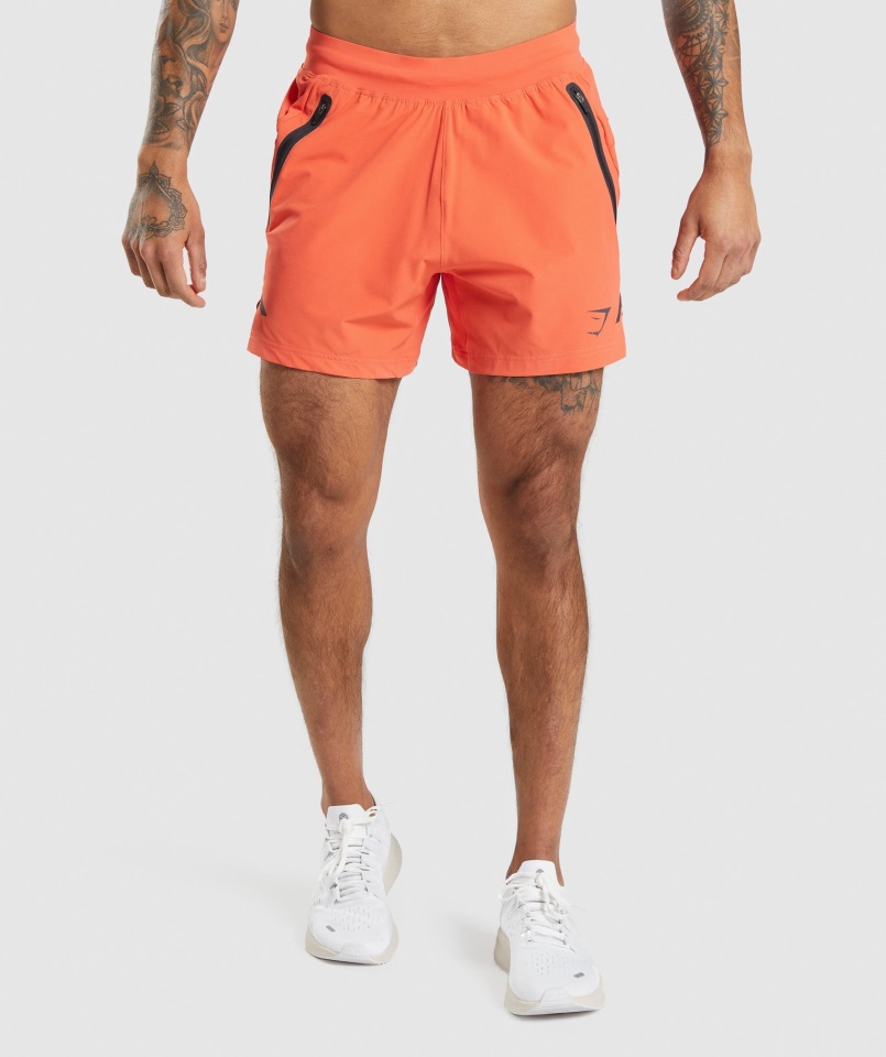 Gymshark Apex 5" Perform Shorts Naranja Papaya