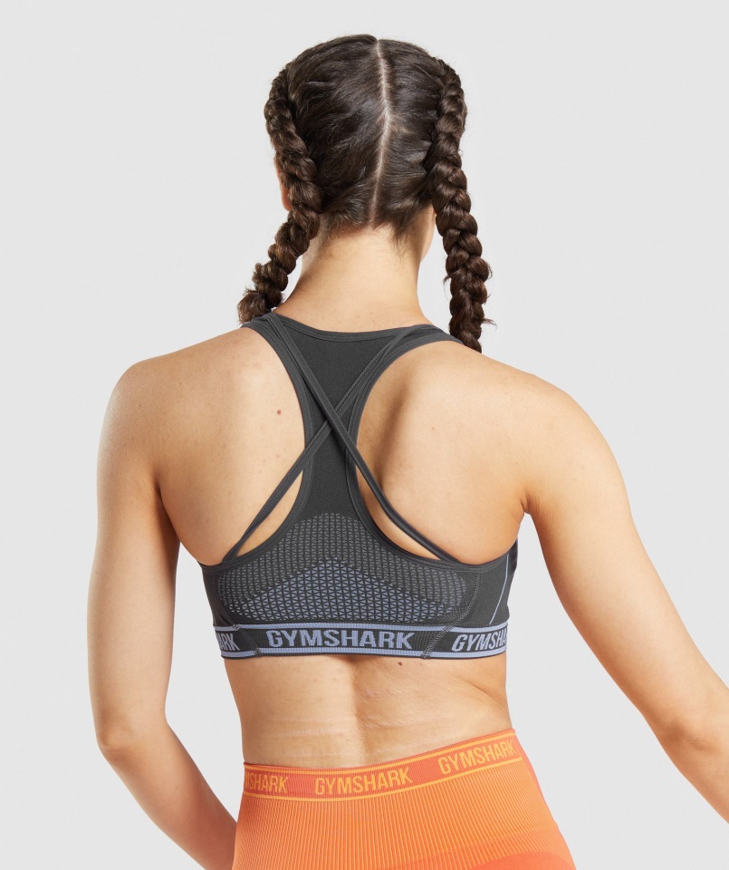 Sujetador Deportivo Gymshark Apex Sin Costuras Gris ónix-azul Lavanda
