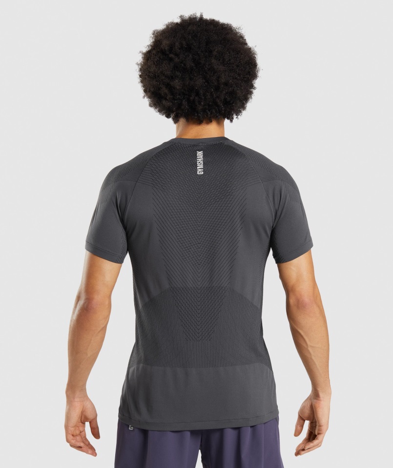 Camiseta Sin Costuras Gymshark Apex Gris ónix-negro