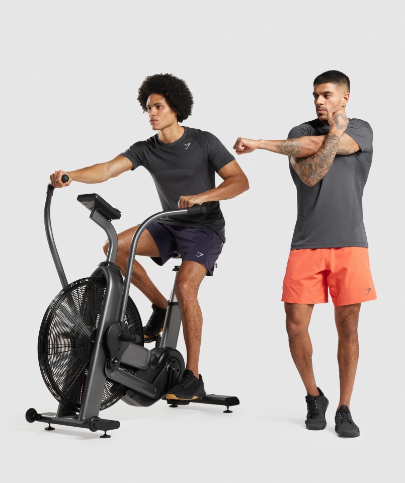 Camiseta Sin Costuras Gymshark Apex Gris ónix-negro