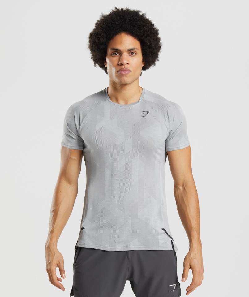 Camiseta Gymshark Apex Gris Ahumado-gris Claro