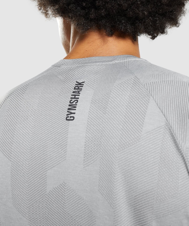 Camiseta Gymshark Apex Gris Ahumado-gris Claro