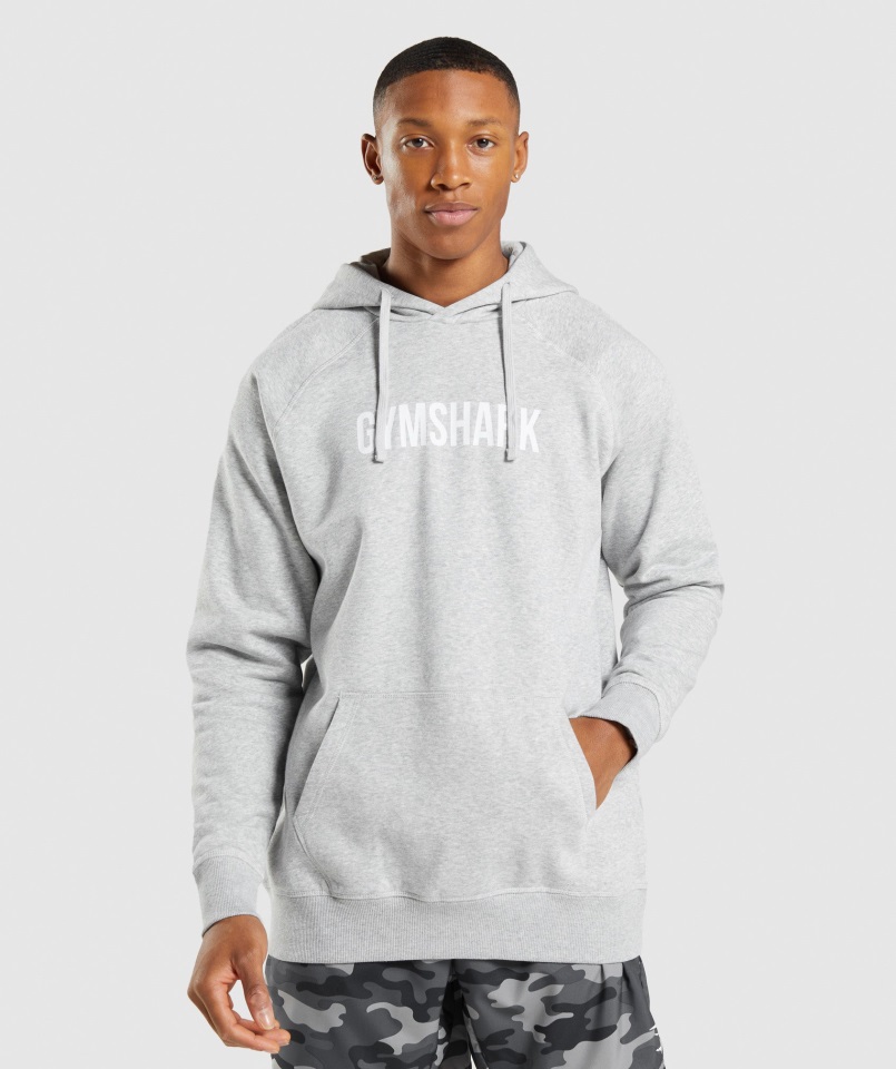 Gymshark Apollo Sudadera Con Capucha Gris Claro Core Marl