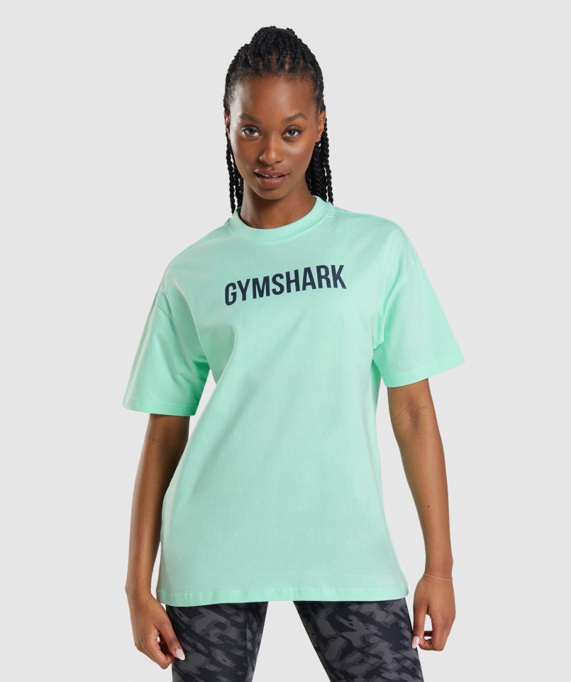 Camiseta Oversize Gymshark Apollo Azul Turbo