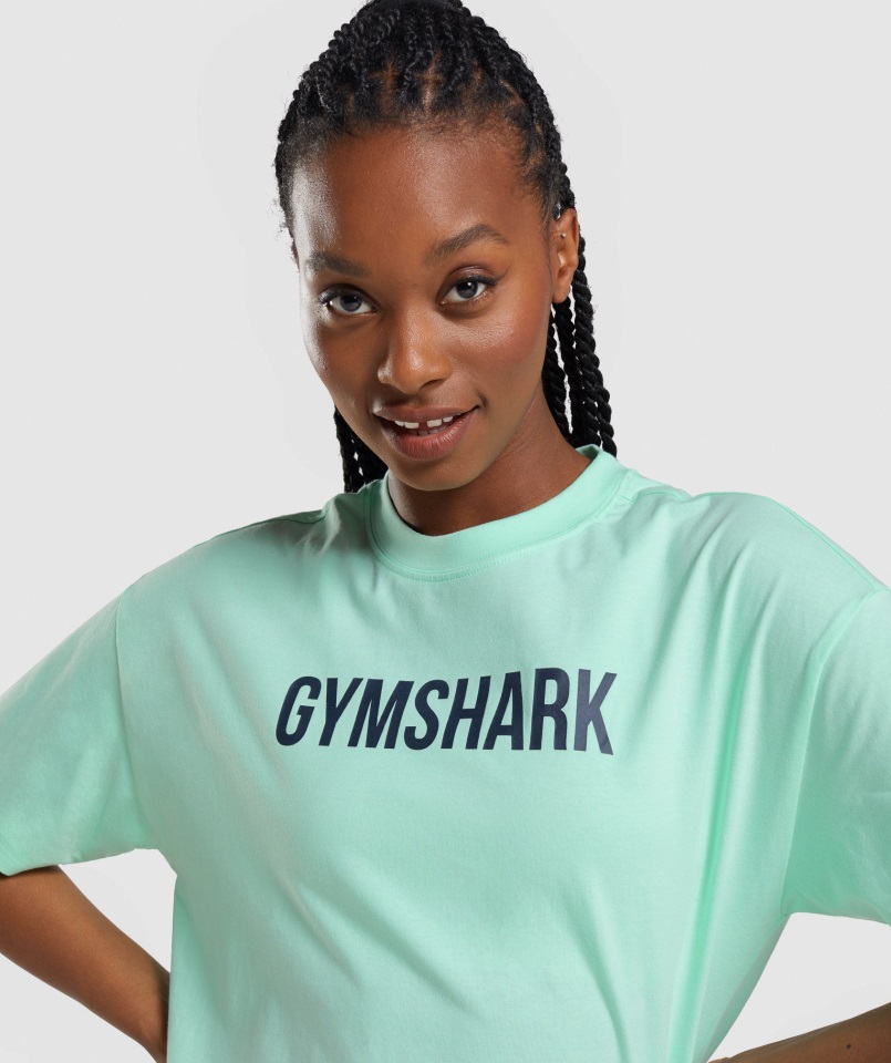 Camiseta Oversize Gymshark Apollo Azul Turbo