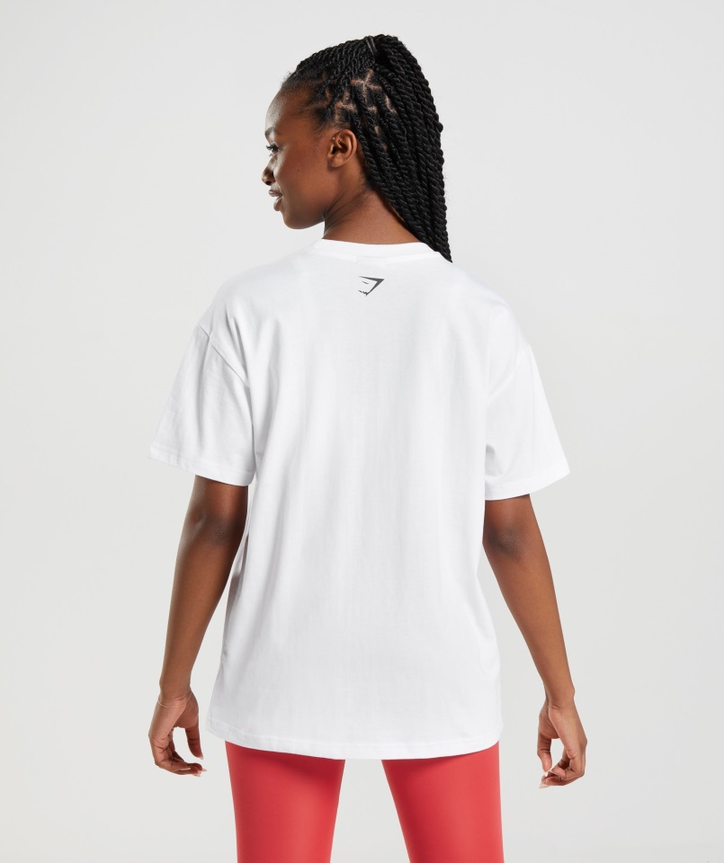 Camiseta Oversize Gymshark Apollo Blanca