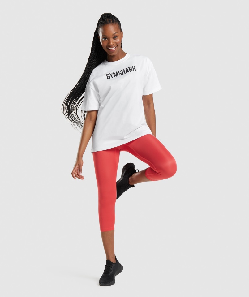 Camiseta Oversize Gymshark Apollo Blanca