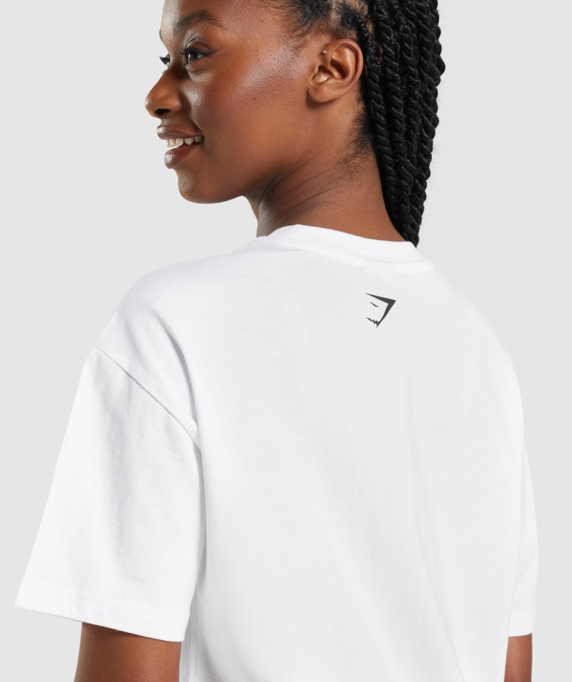 Camiseta Oversize Gymshark Apollo Blanca