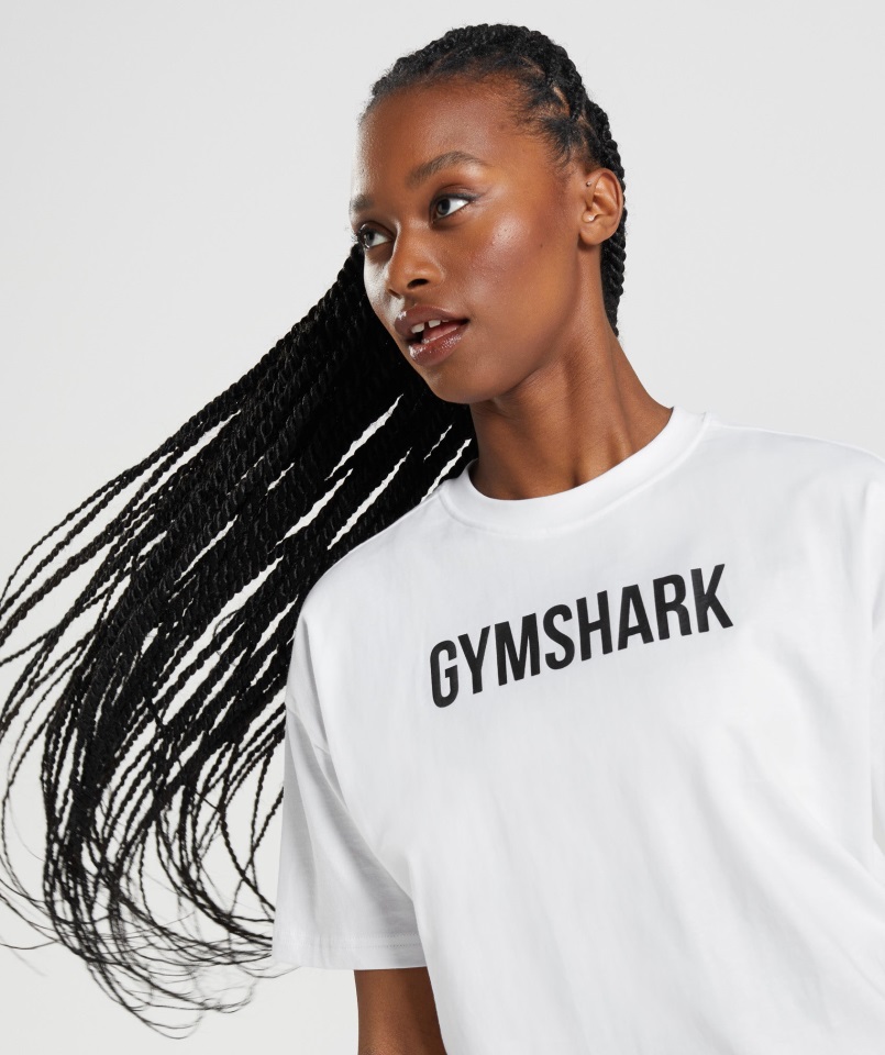 Camiseta Oversize Gymshark Apollo Blanca