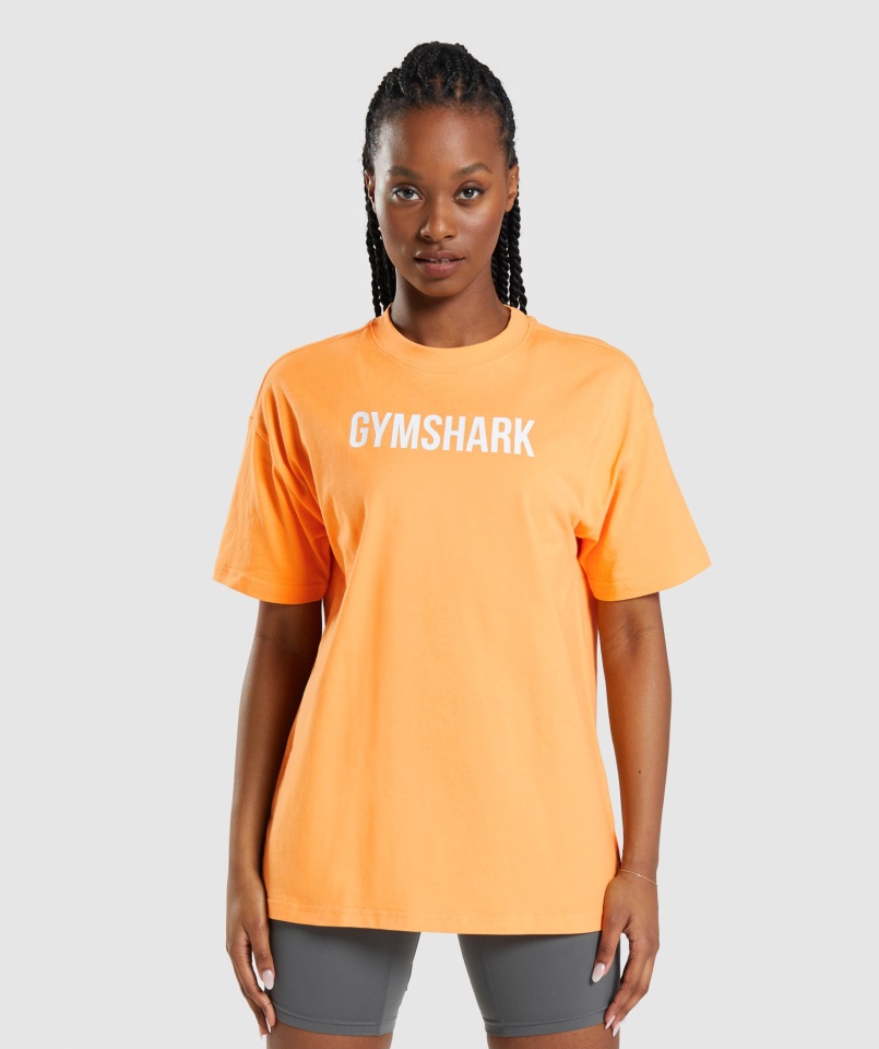 Camiseta Extragrande Apollo Naranja Albaricoque Gymshark