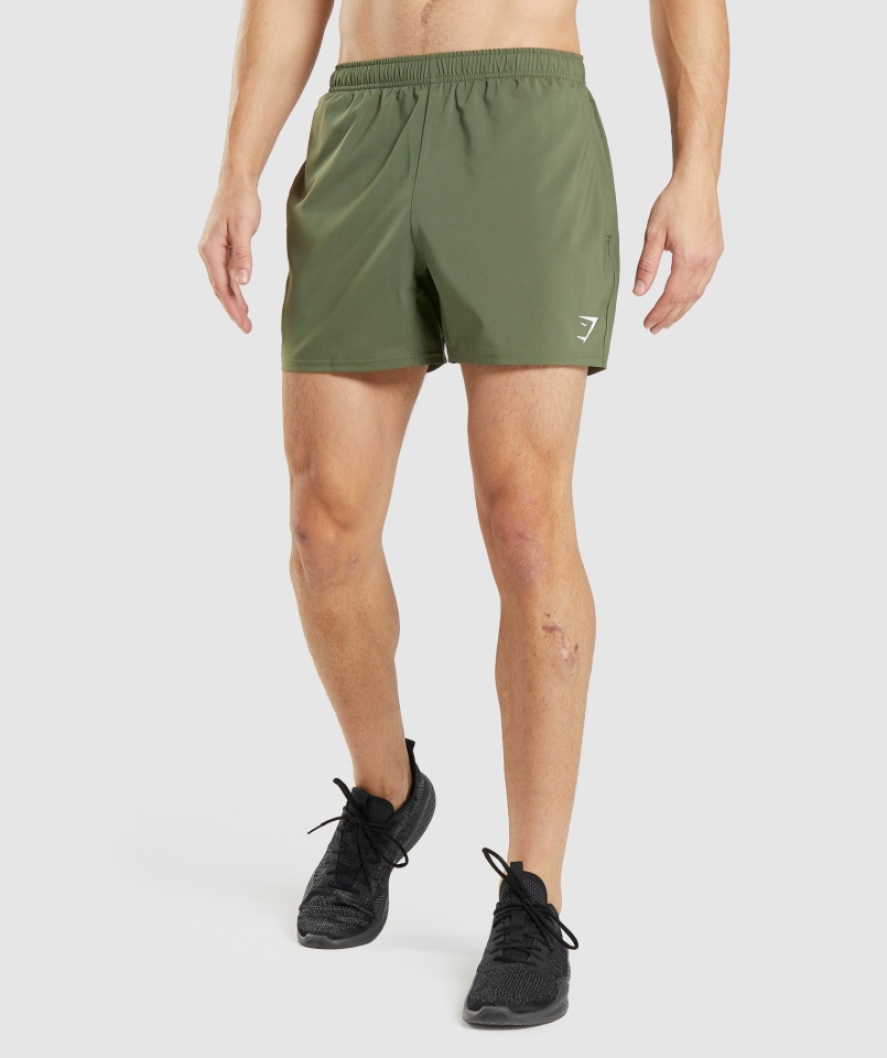 Gymshark Llegada 5" Shorts Core Verde Oliva