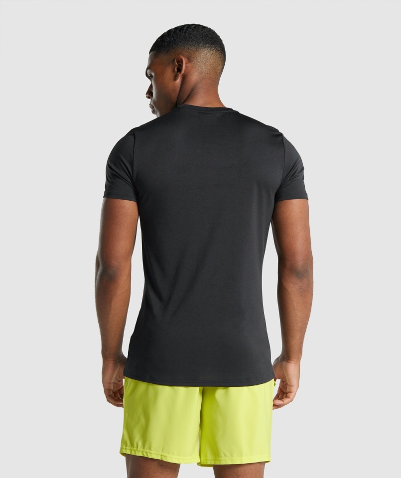 Gymshark Llegada Gráfico Camiseta Negra