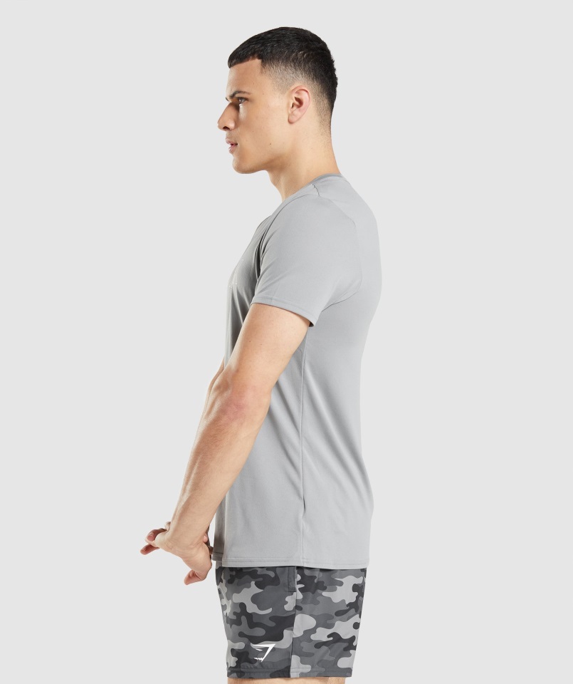 Gymshark Llegada Gráfico Camiseta Gris Ahumado