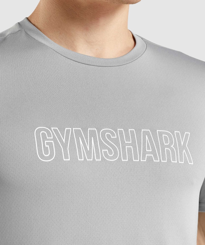 Gymshark Llegada Gráfico Camiseta Gris Ahumado
