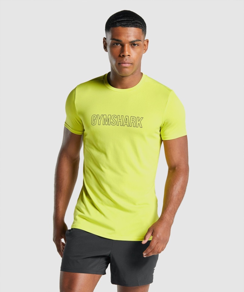 Gymshark Llegada Gráfico Camiseta Amarilla