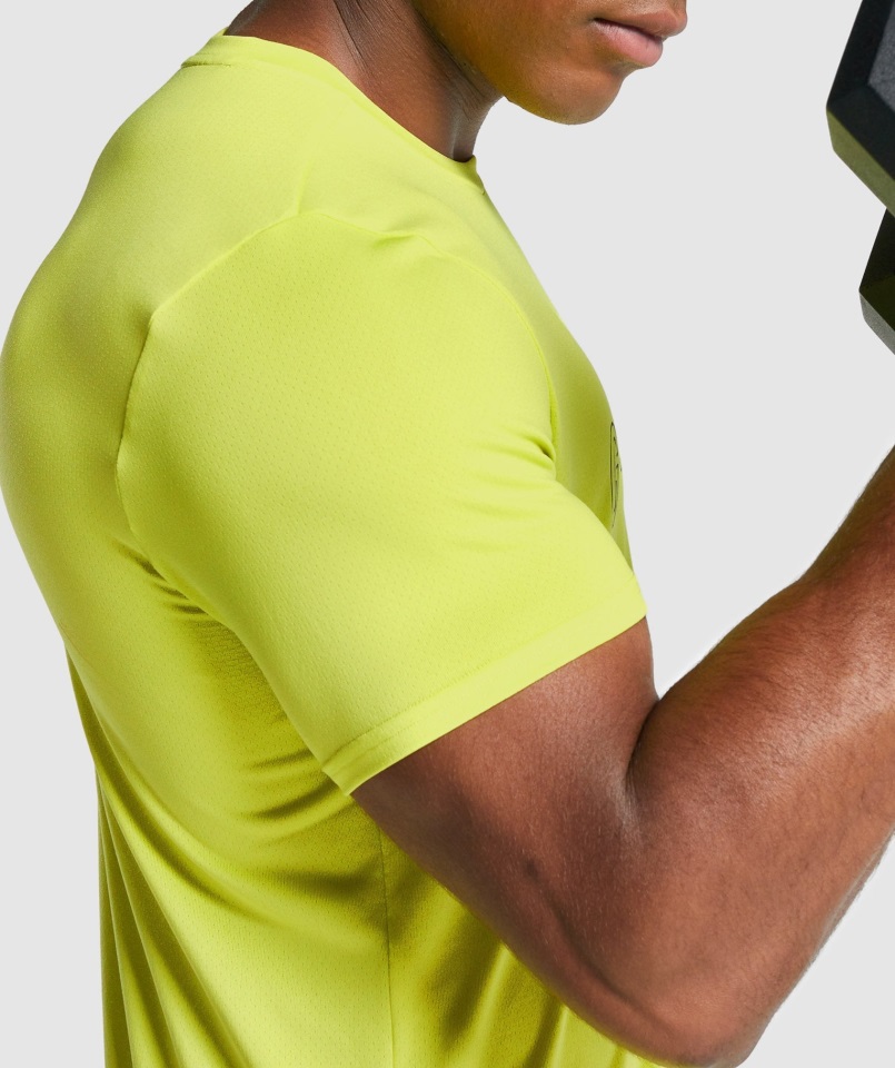 Gymshark Llegada Gráfico Camiseta Amarilla