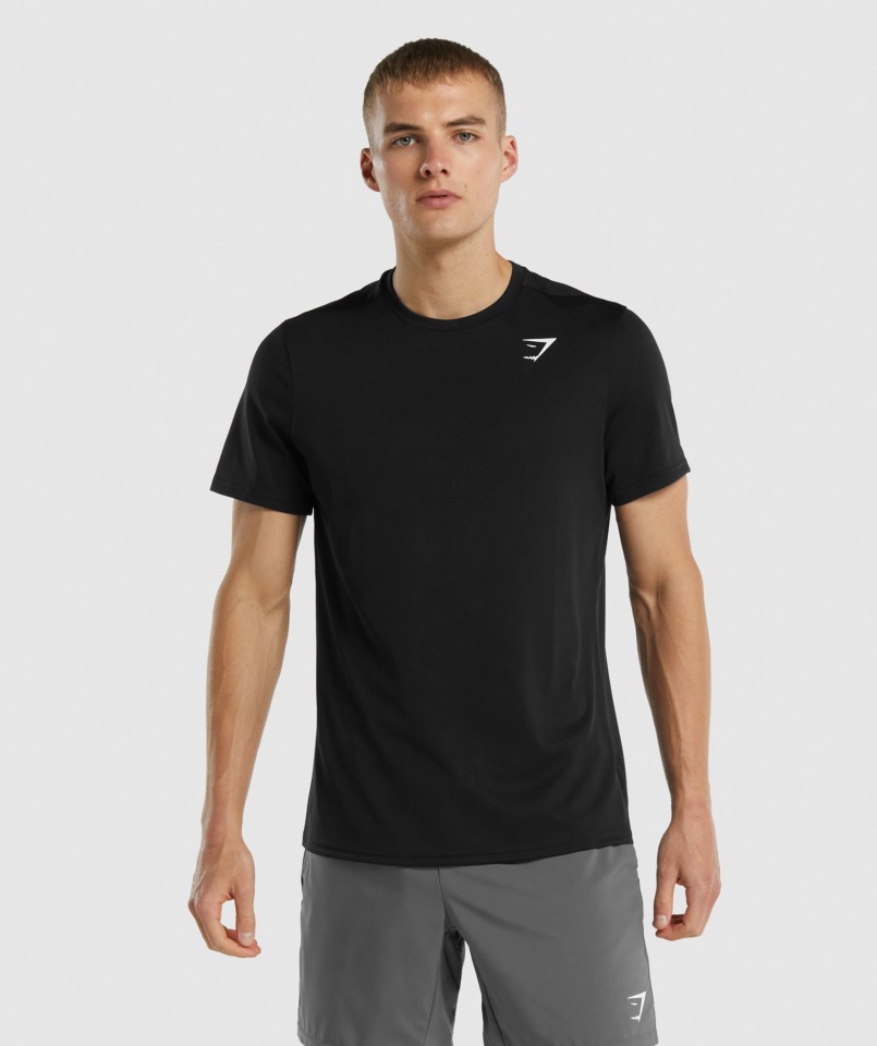 Gymshark Llegada Regular Fit Camiseta Negra