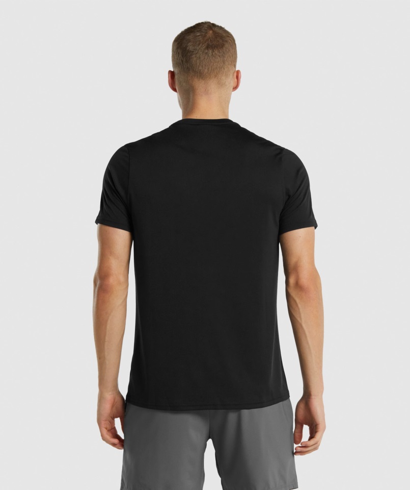 Gymshark Llegada Regular Fit Camiseta Negra