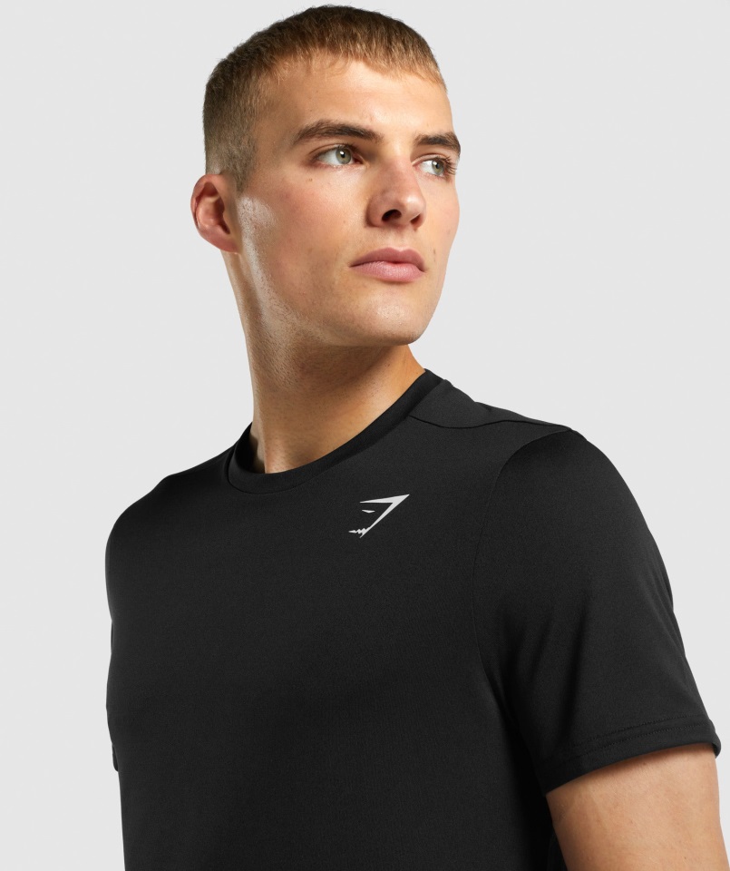 Gymshark Llegada Regular Fit Camiseta Negra
