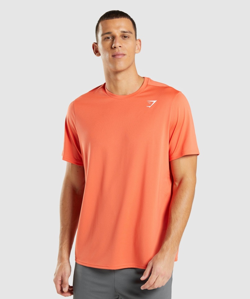 Gymshark Llegada Regular Fit Camiseta Papaya Naranja