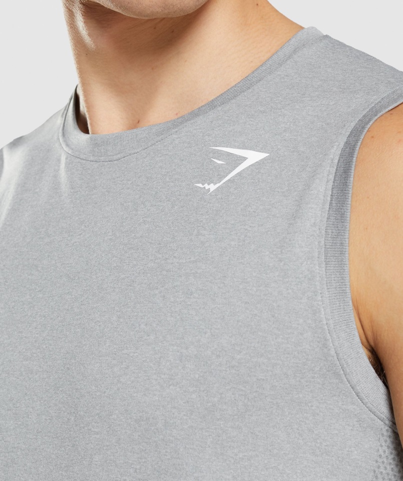 Gymshark Llegada Sin Costura Tanque Gris