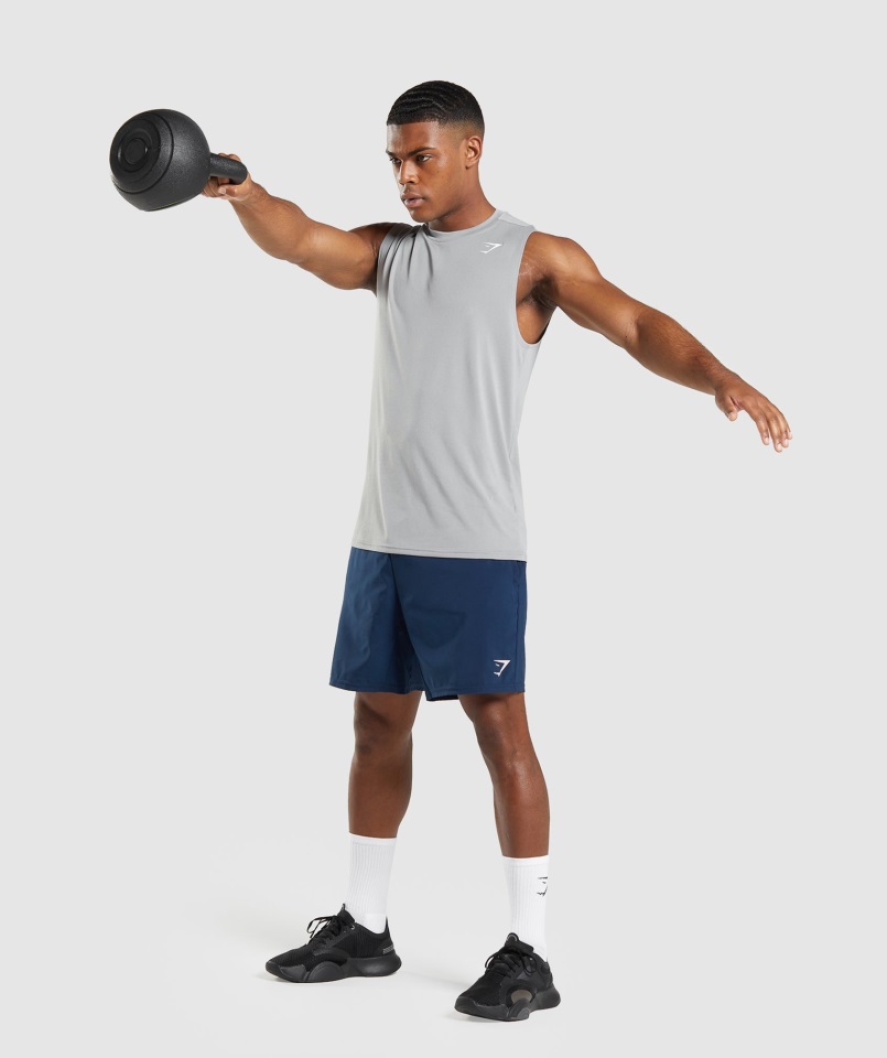 Gymshark Llegada Camiseta Sin Mangas Gris Humo