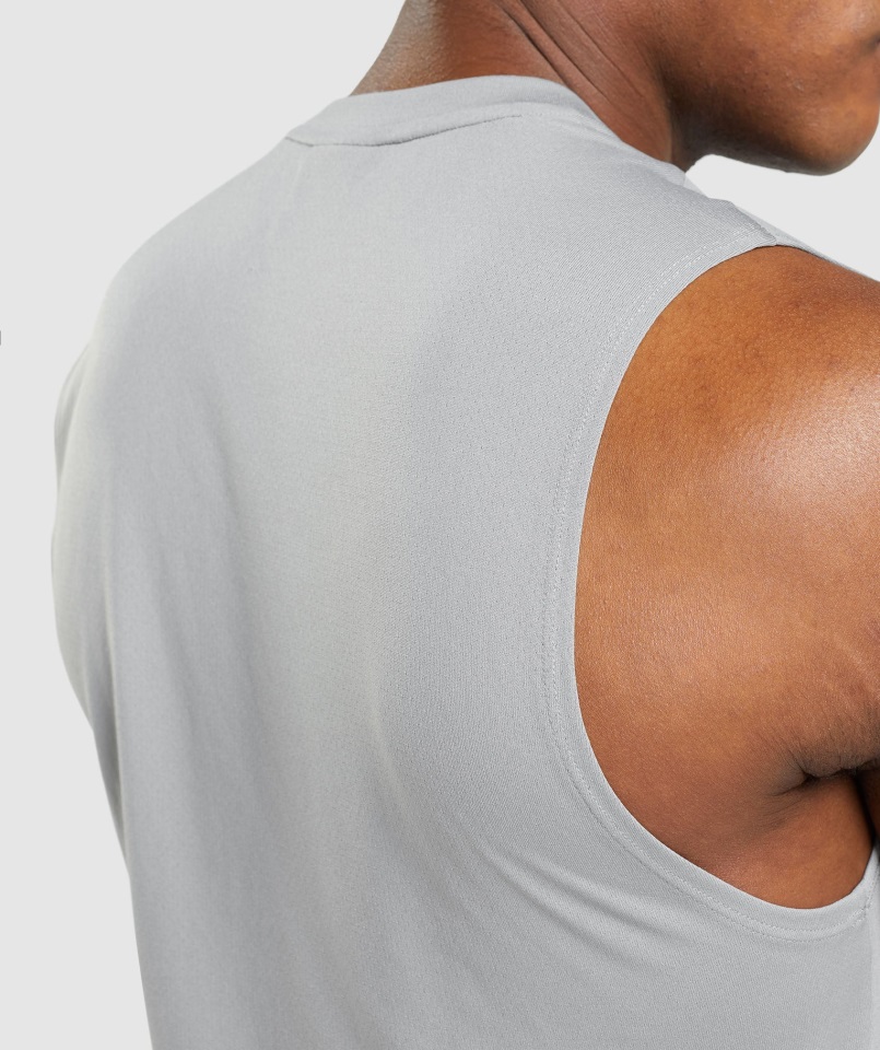 Gymshark Llegada Camiseta Sin Mangas Gris Humo