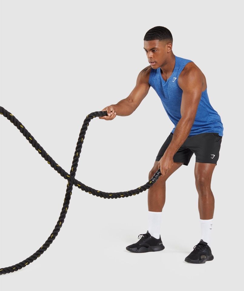 Gymshark Atlético Azul-jabalina Azul Marga Llegada Delgado Tanque Marga