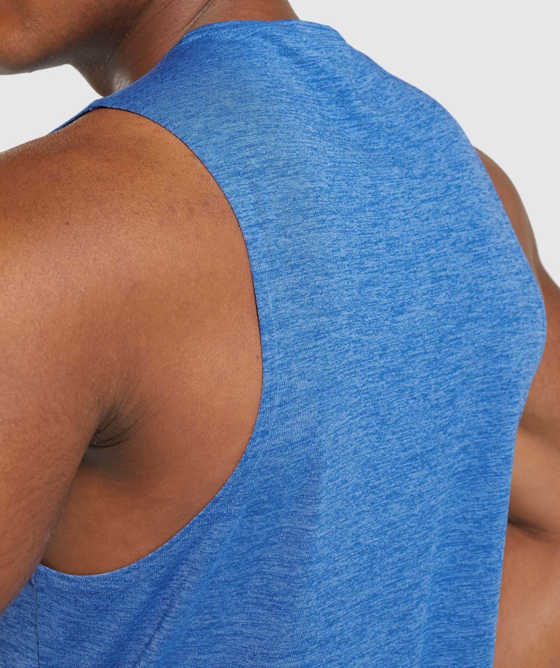 Gymshark Atlético Azul-jabalina Azul Marga Llegada Delgado Tanque Marga