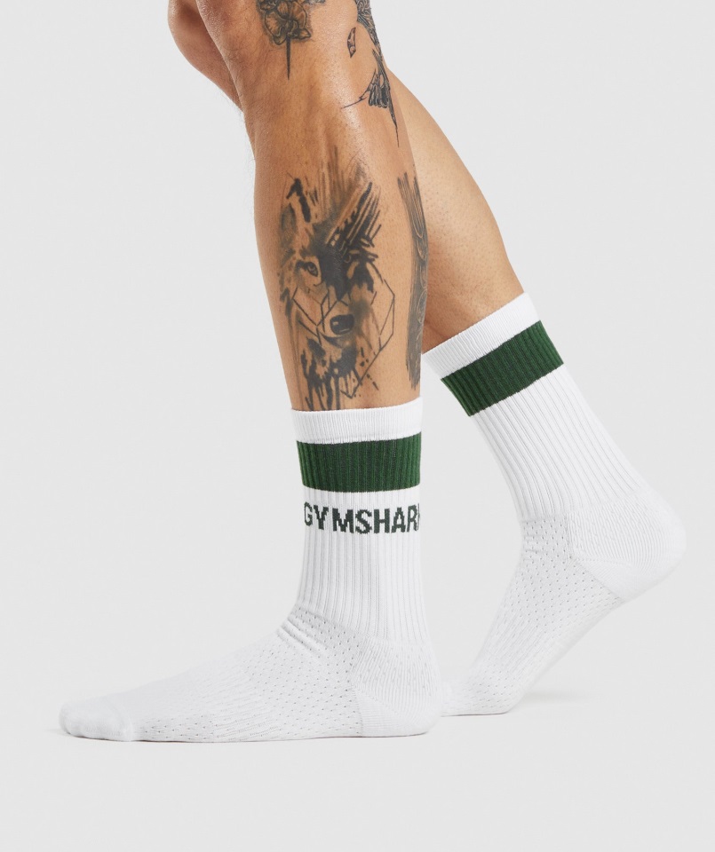 Gymshark Calcetines Verdes Atléticos Premium Con Logo