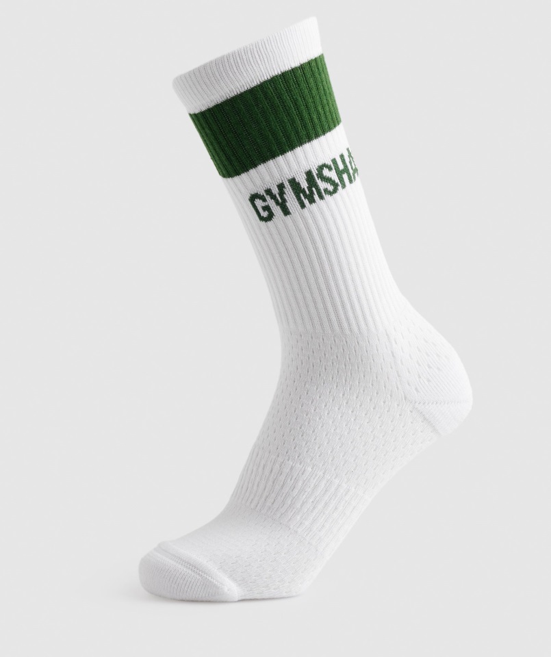 Gymshark Calcetines Verdes Atléticos Premium Con Logo